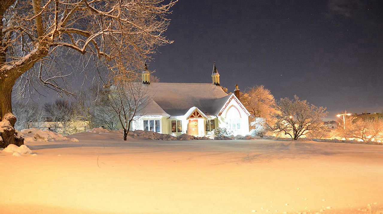 橡树摄影:雪夜~偶遇白雪公主的房子