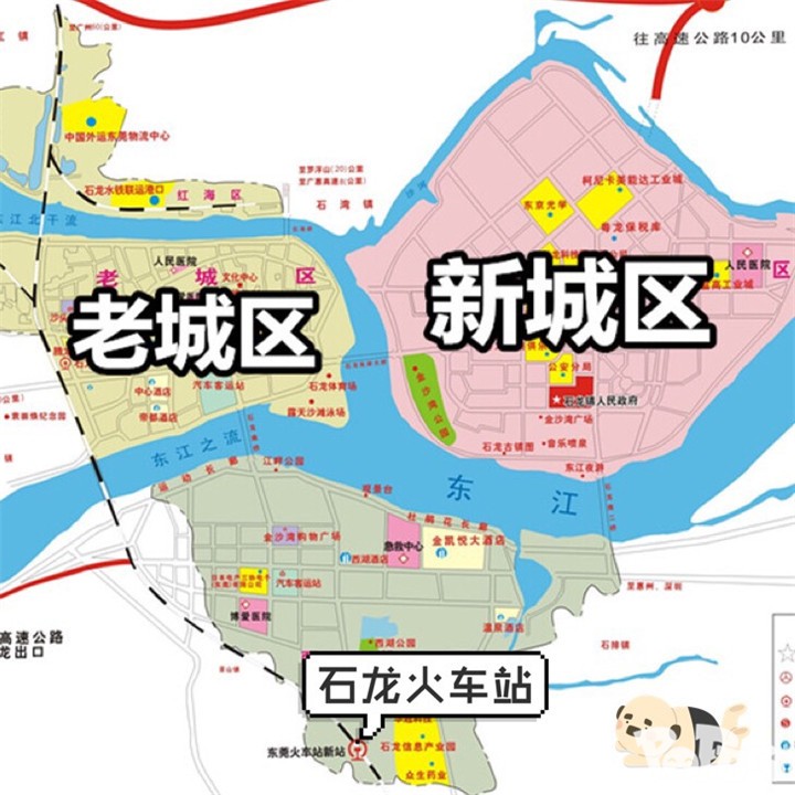 东莞市石龙镇地图全景图片