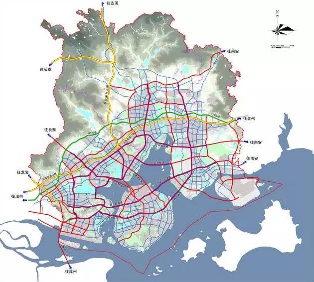 厦门快速路网规划图图片