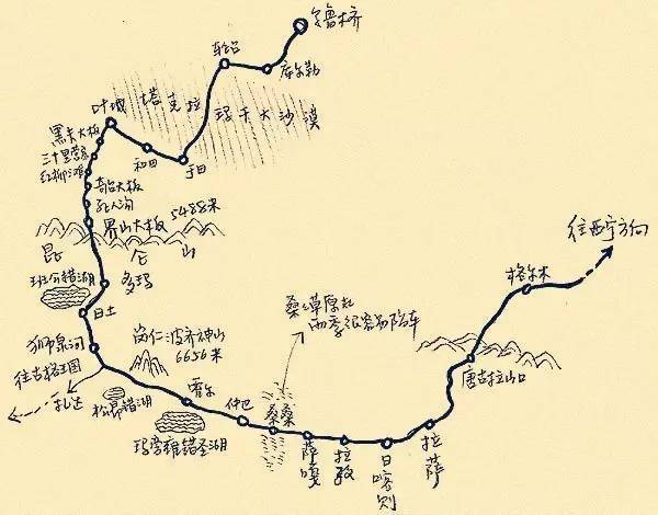 新藏公路:即219国道,北起新疆喀什地区叶城县,南至西藏日喀则市拉孜县