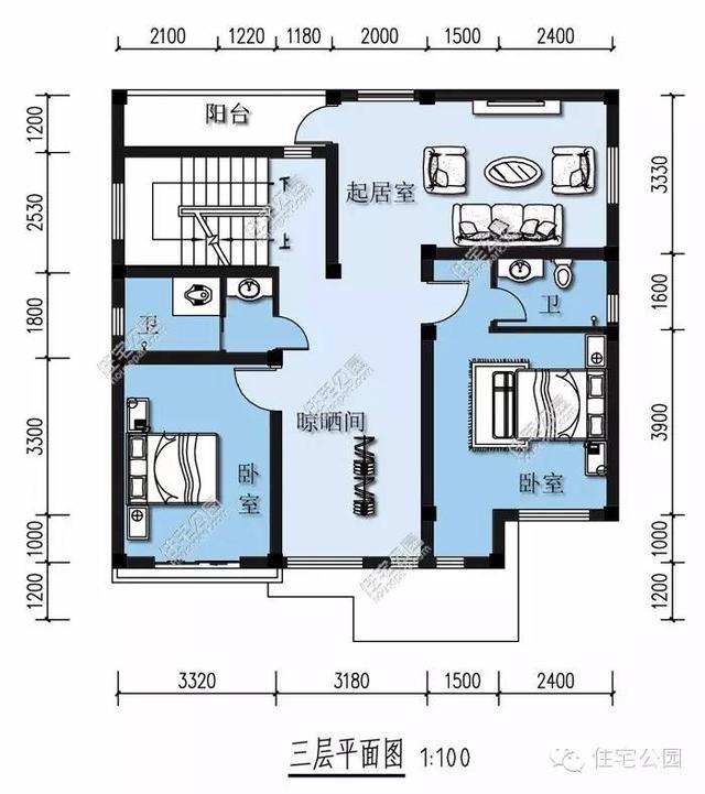 微信公众号:住宅公园,免费下载450套乡村别墅图纸,建房预算施工技术