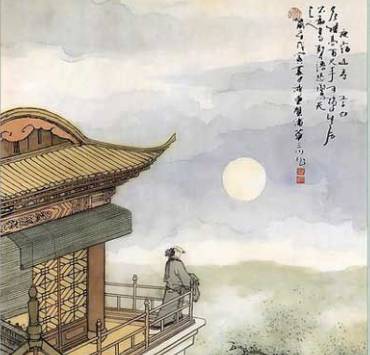夜宿山寺的画面图片