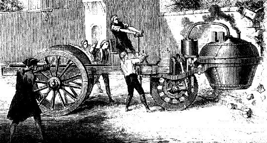 1769年,法国炮兵上尉尼古拉斯·古诺造出了蒸汽机车「卡布奥雷」庹 