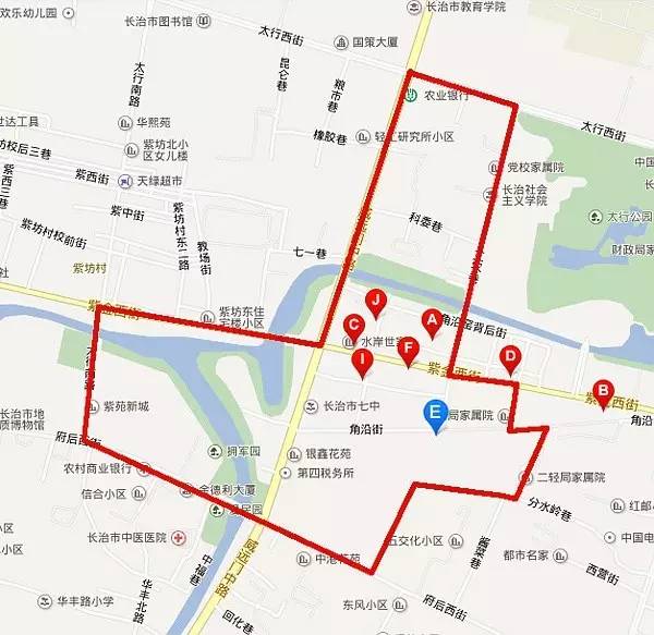 长治小升初划片地图图片