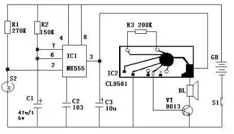 电路3:多功能报警器的制作电路2:音乐门铃的制作电路1:简易声控闪光灯