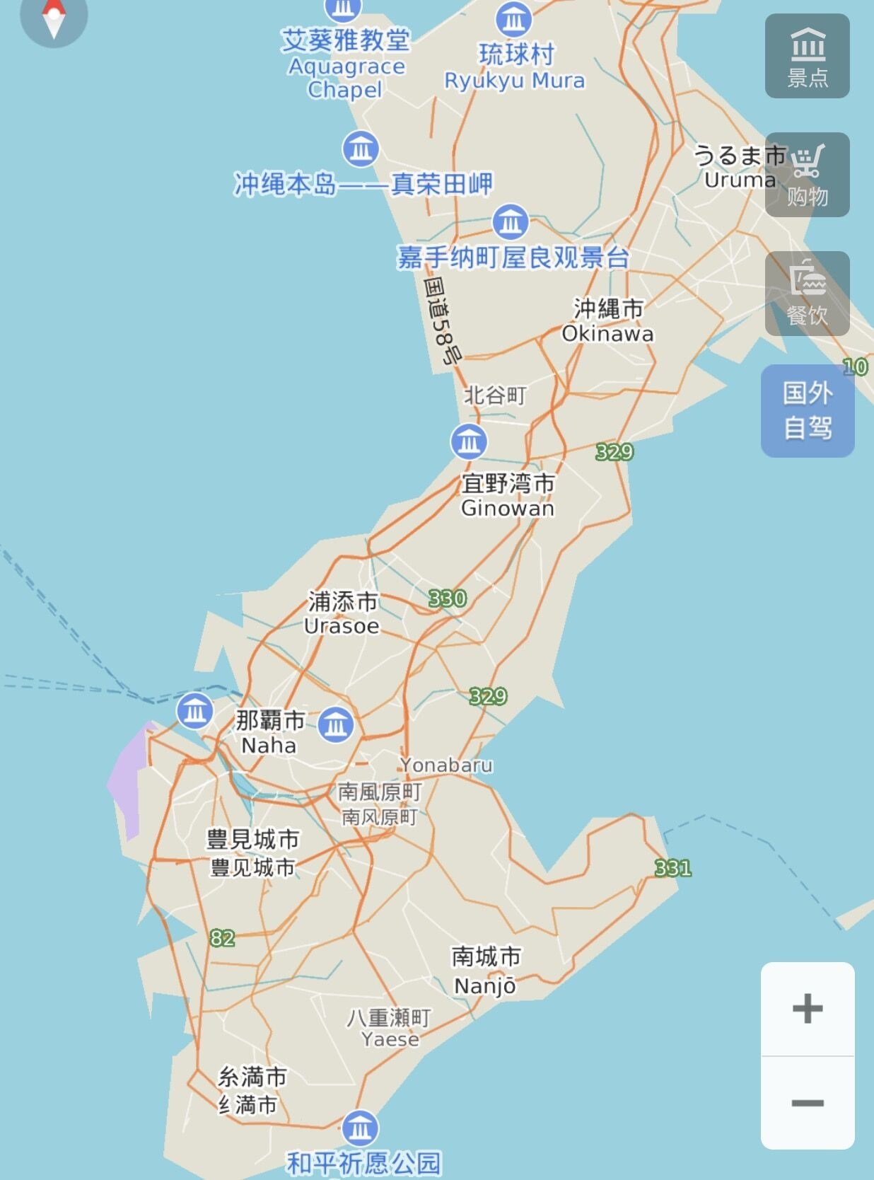 冲绳群岛地图图片