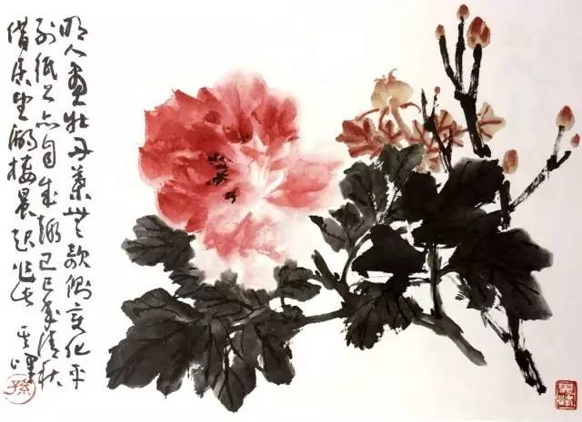 牡丹画稿牡 丹《中国花鸟画技法》出版日期 2008年12月作者 孙其峰开