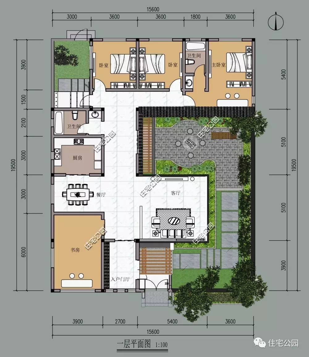 鄉村自建15x19米新中式小院全圖預算視頻展示