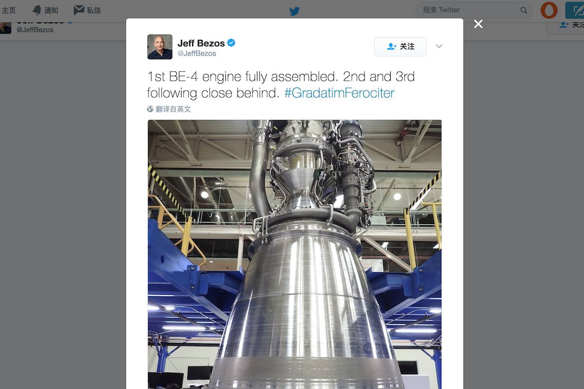 spacex 不会寂寞太久,贝索斯的 蓝色起源 火箭引擎完工