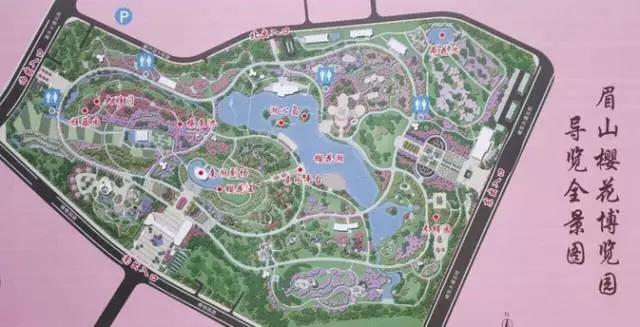 眉山樱花博览园 地图图片