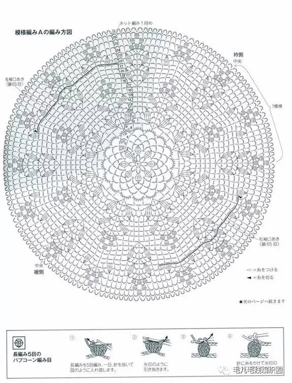 帝王花披肩的钩编图解图片