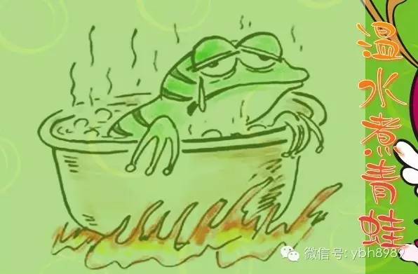 温水煮青蛙简笔画图片