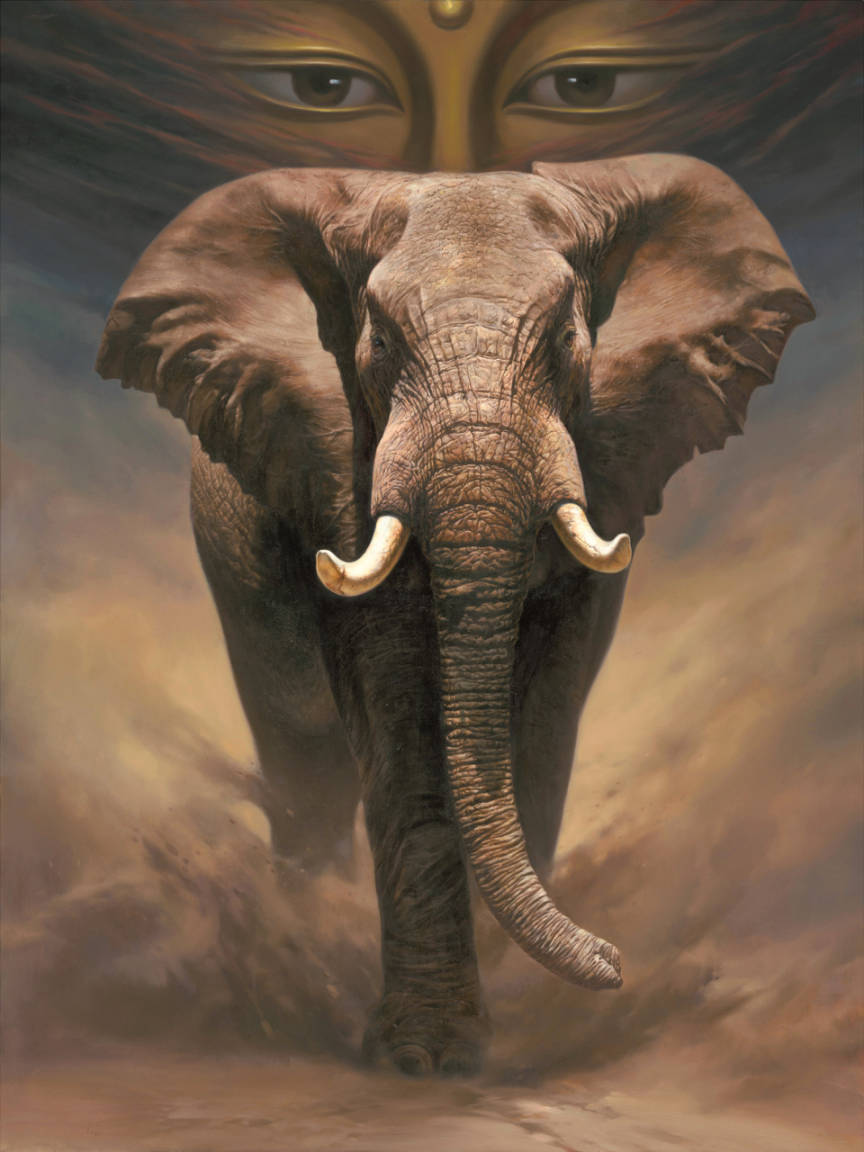 大象有形120×160cm当时北京还有一个文化沙龙很有名,但从人脉广度上