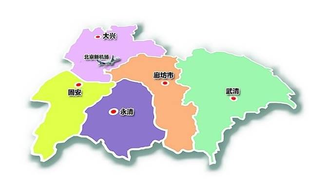 廊坊地区行政地图图片