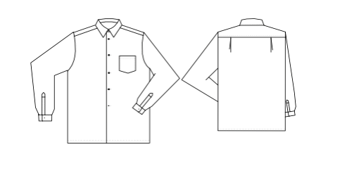 一,款式说明及规格尺寸男衬衫推档来源:服装制版