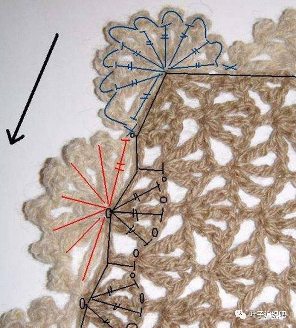 水波纹围巾的织法图片