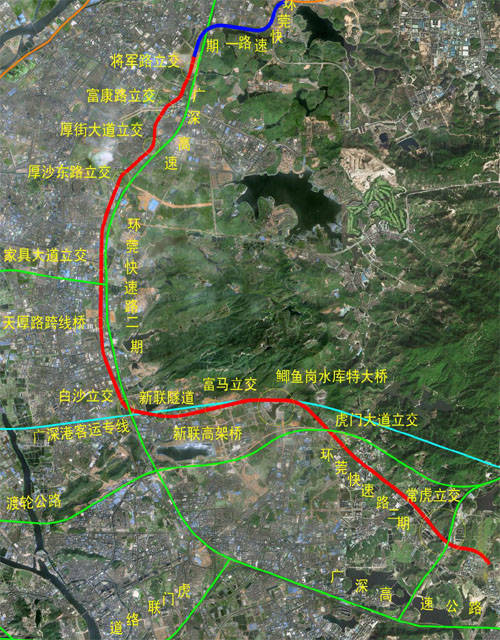 环莞快速路三期规划图图片