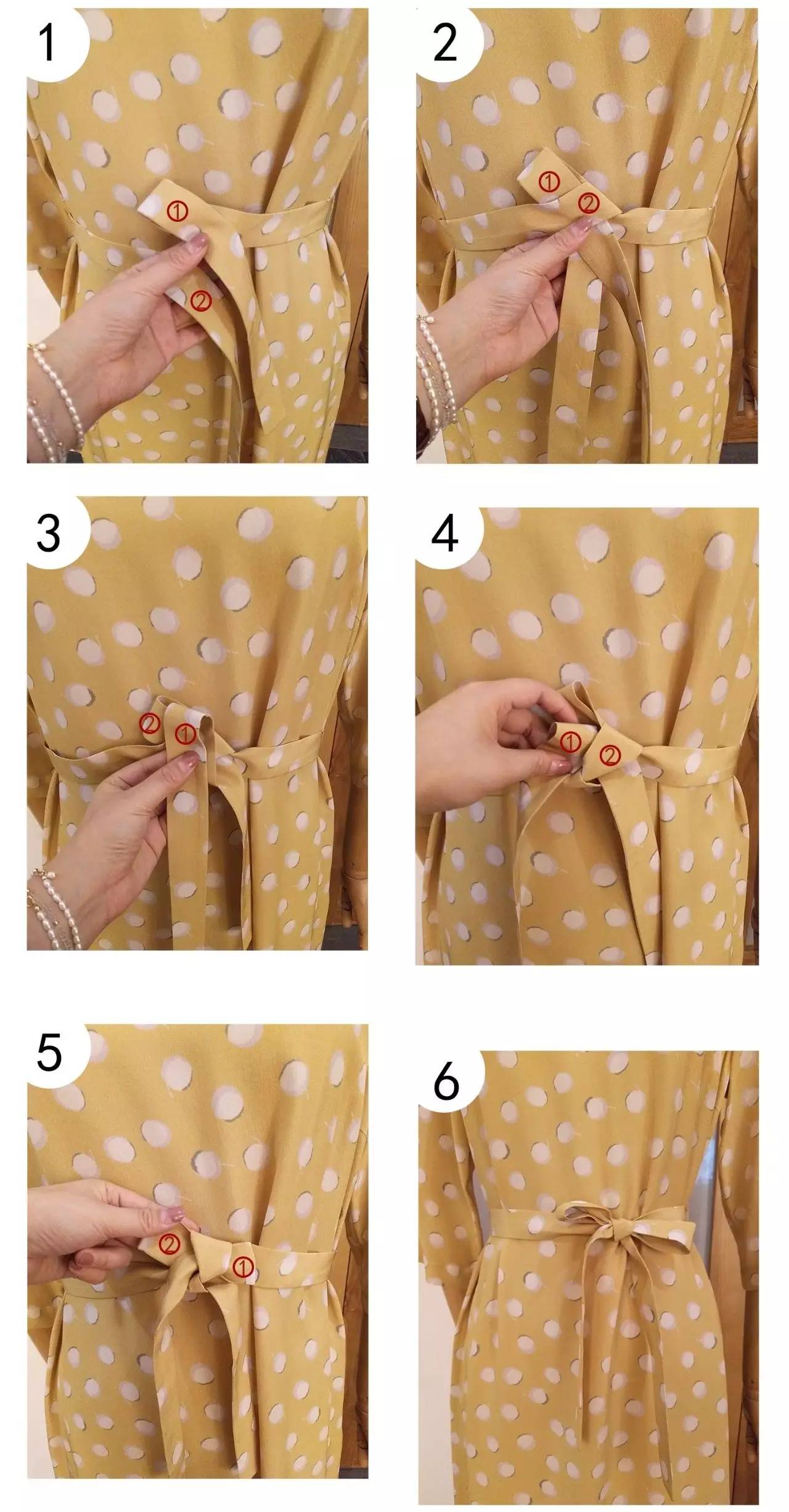 连衣裙的蝴蝶结系法【系法小评】连衣裙的蝴蝶结,看似简单的