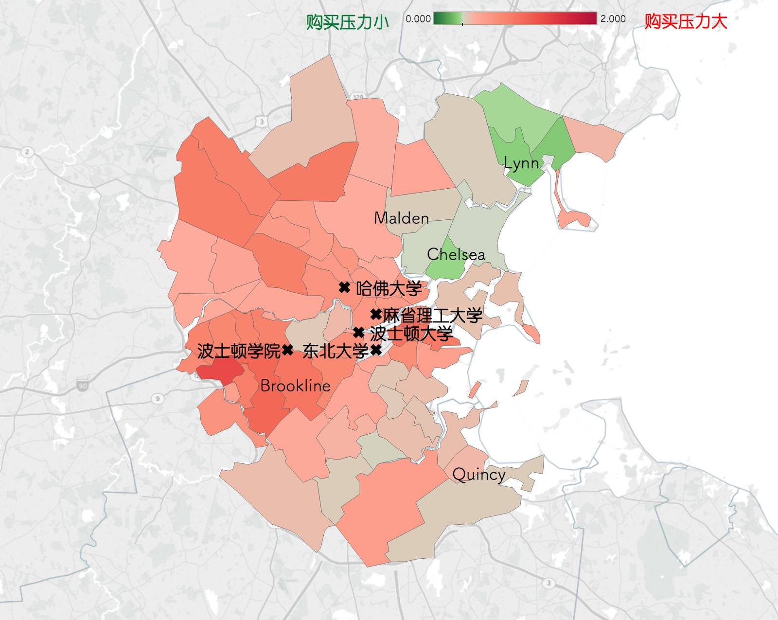 我们买不起的波士顿在哪里不同职业收入看房价负担