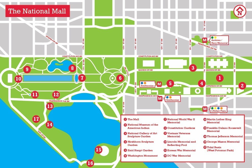 华盛顿国家广场地图图片