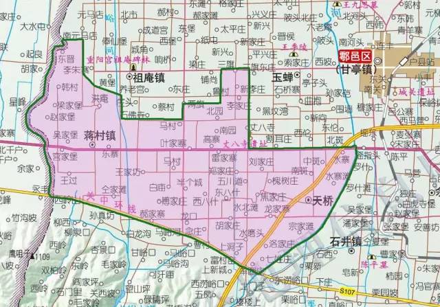 户县乡镇地图图片