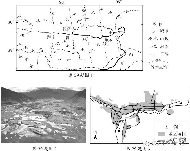 材料:雅鲁藏布江谷地是滑坡,泥石流多发区