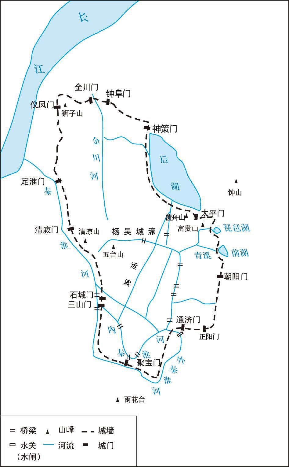 秦淮河流域详细地图图片