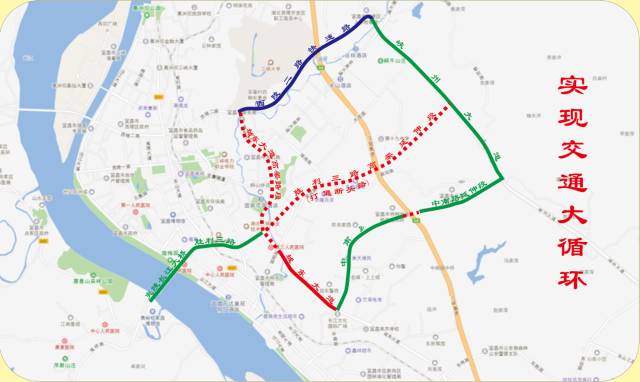 胜利三路延伸段—大连路高架—峡州大道这个大交通圈的智能循环