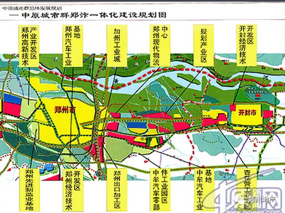 郑汴产业带规划▼郑汴新区总体规划▼郑汴新区的长期规划:用15年的