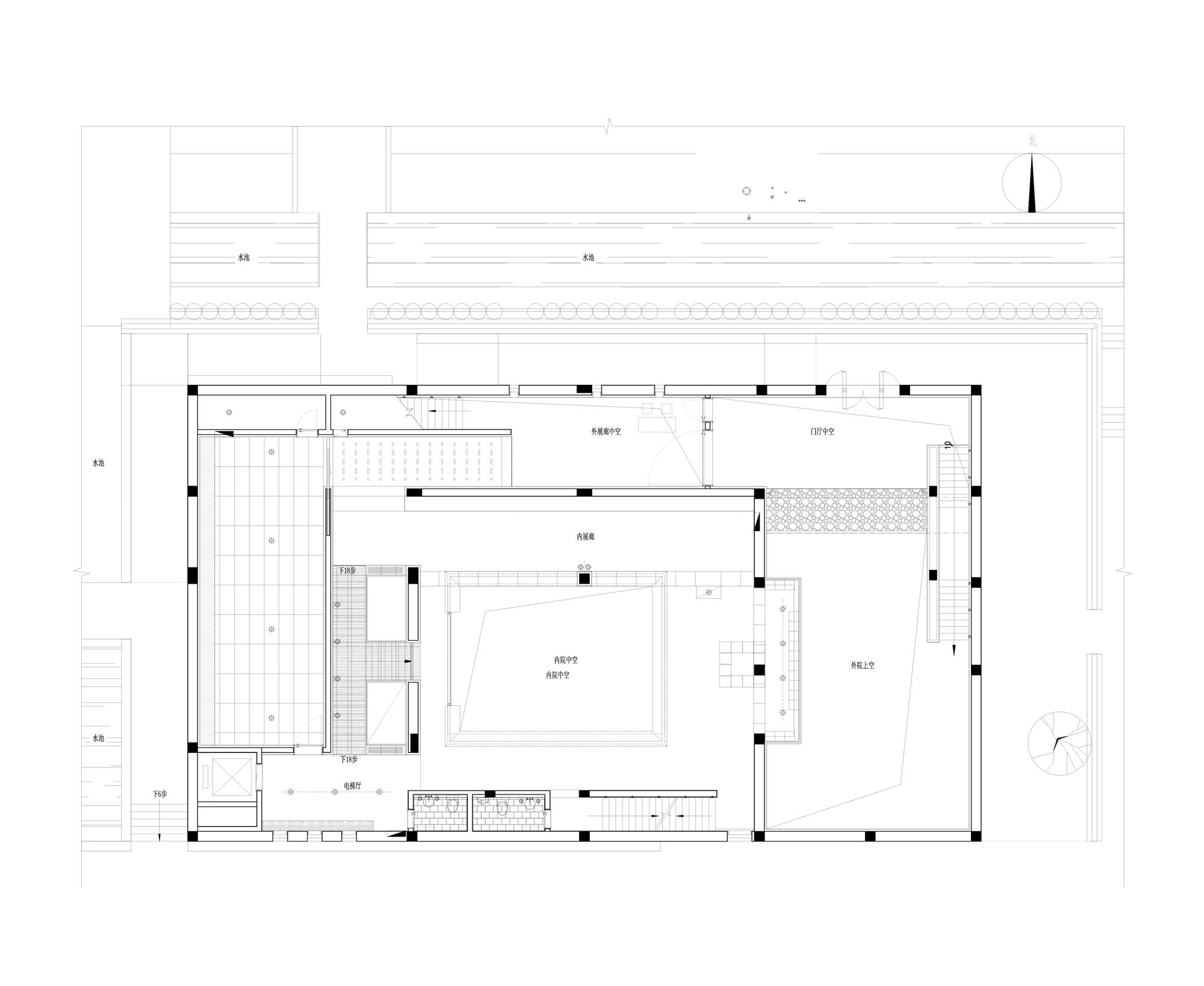 一层平面▲ 二层平面建筑概况▽项目名称:湖北宜昌一二美术馆主馆
