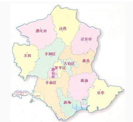 唐山市地理位置图图片