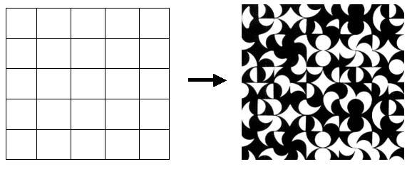 基本形重新组合单个基本形采用对称,重叠,正负形等方式组成一个械的
