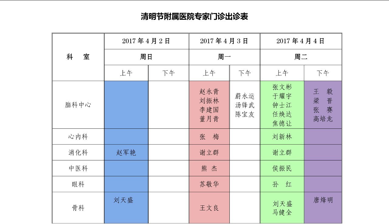 赣州济世堂专家门诊表图片