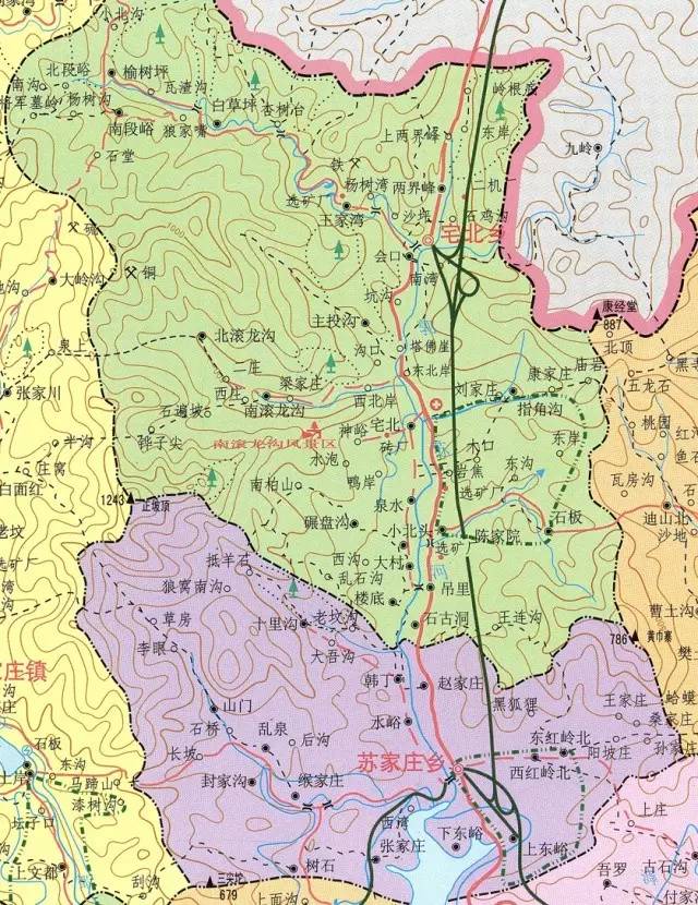 平山县地图 村庄图片