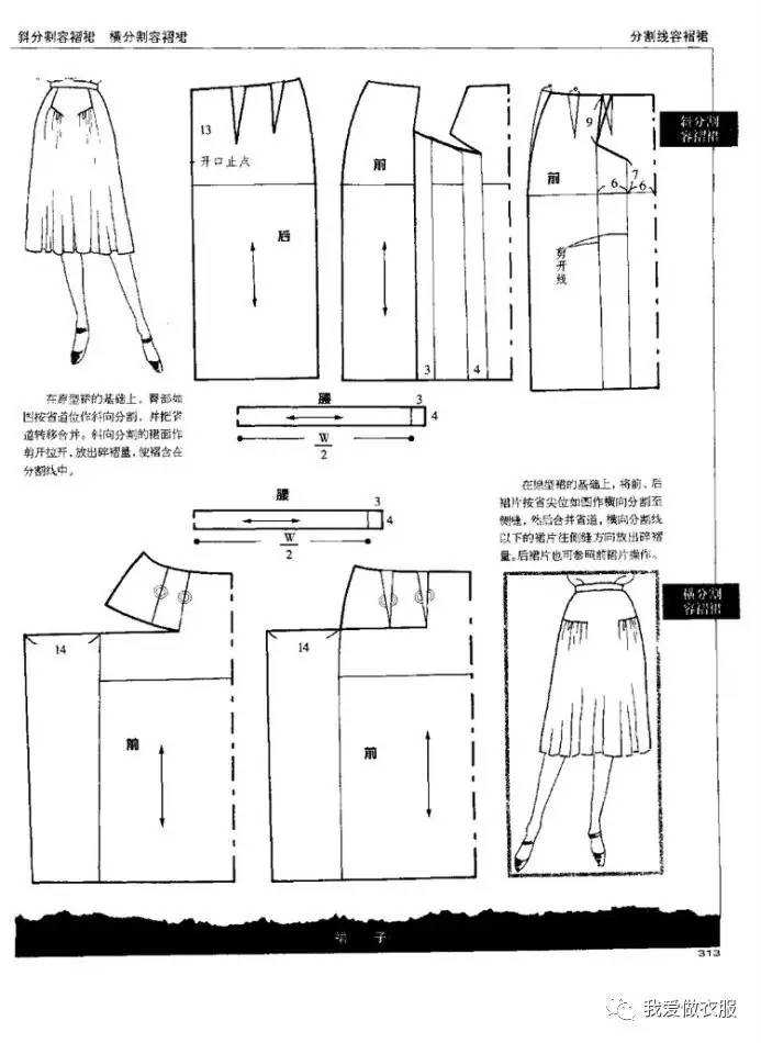 最全的半身裙裁剪圖總彙
