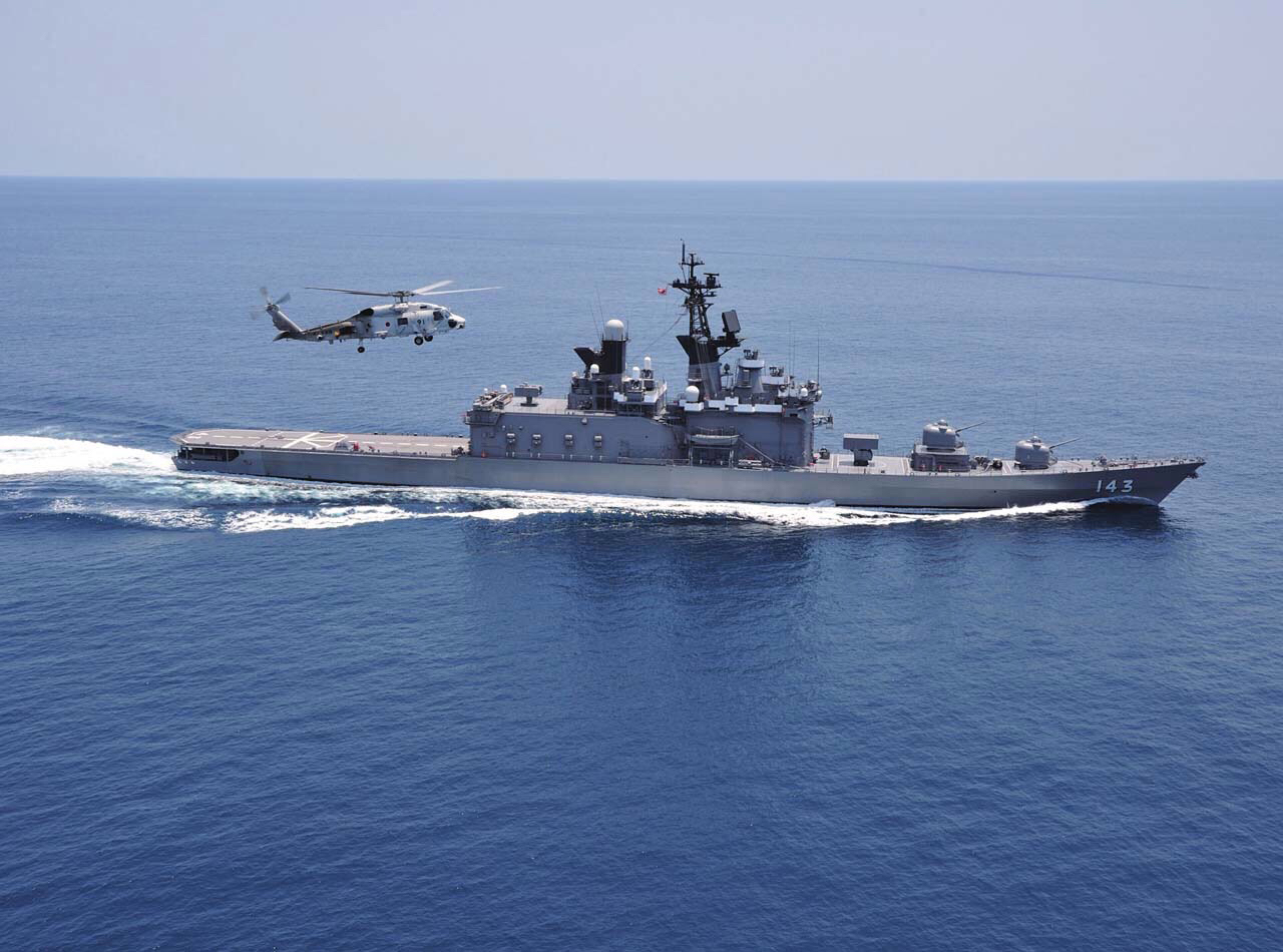 分布示意图日本海上自卫队白根级直升机驱逐舰鞍马号(ddh