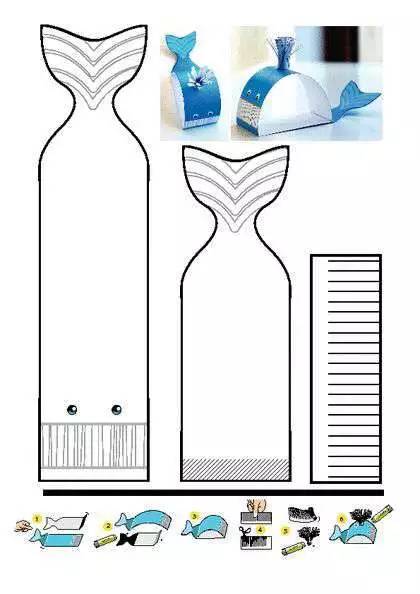 回复鲸鱼可获取以上素材)素材玩法需要用到的材料剪刀,水彩笔,胶棒