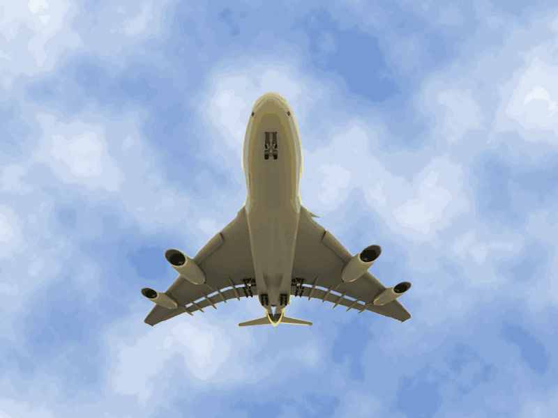 飞机拍翅膀起飞的GIF图片