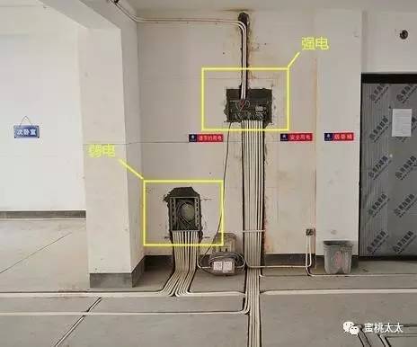 强电弱电不能交叉分布,更不能使用一个接线盒,而且间距要在30毫米以上