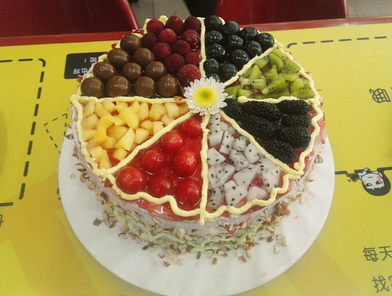 水果拼成蛋糕造型图片
