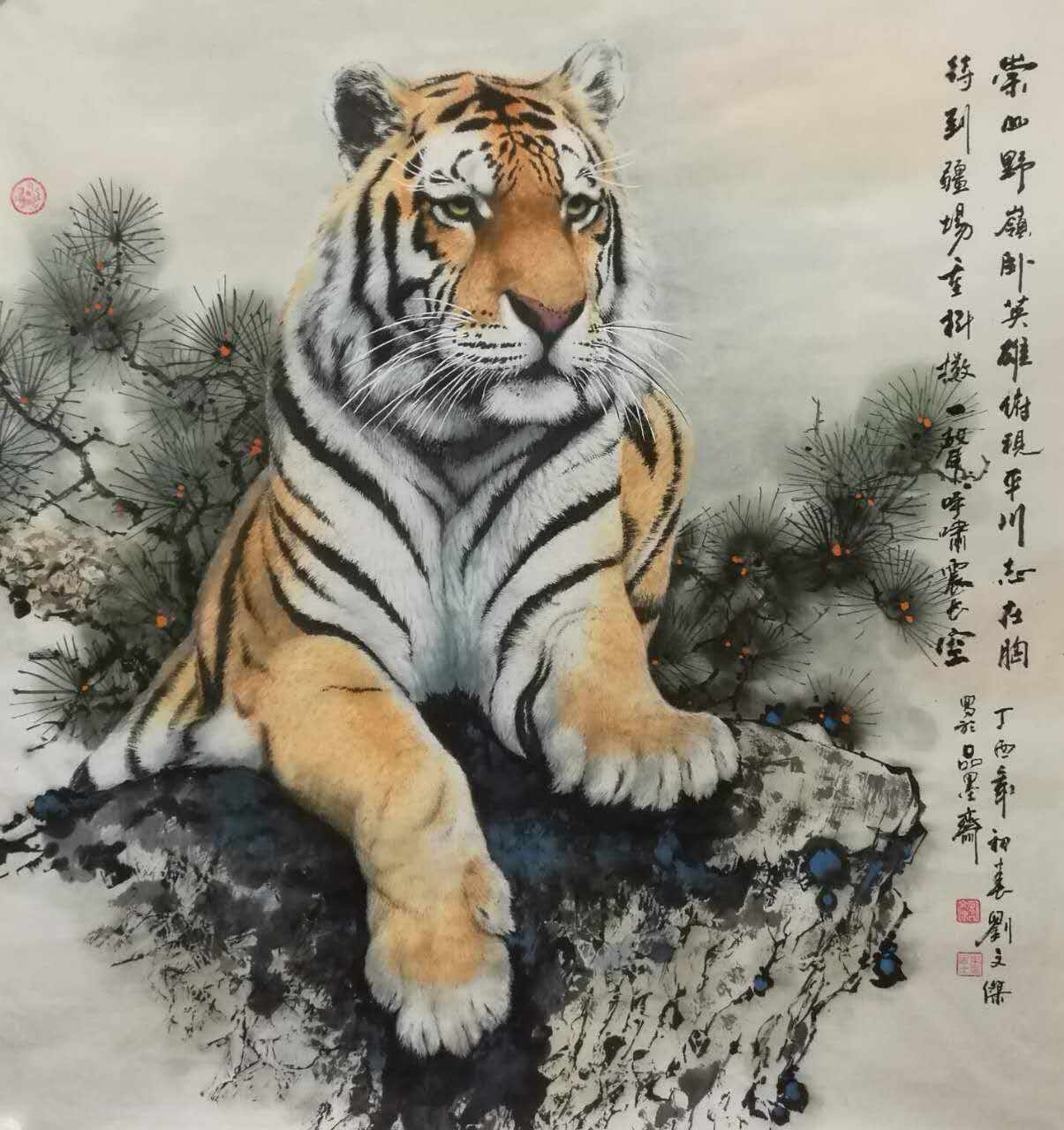 【作品展示】近年师从东北虎画家刘晓军老师和花鸟画家回立华老师学习