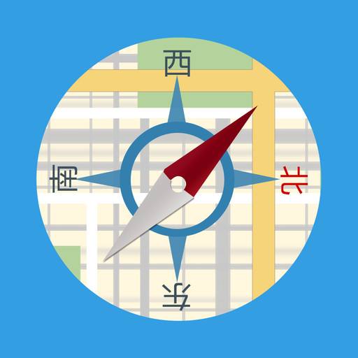 带指南针的中国地图图片