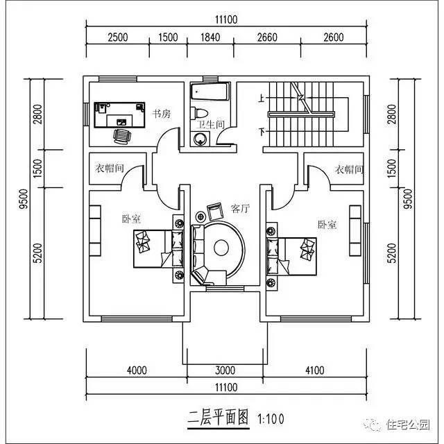 11米x8米户型图大全图片