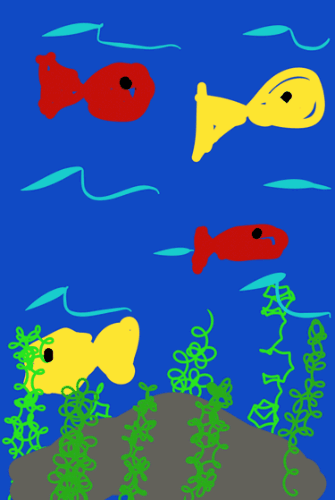 放个萌萌的小鱼的动画,以慰藉广大的安卓手机党.