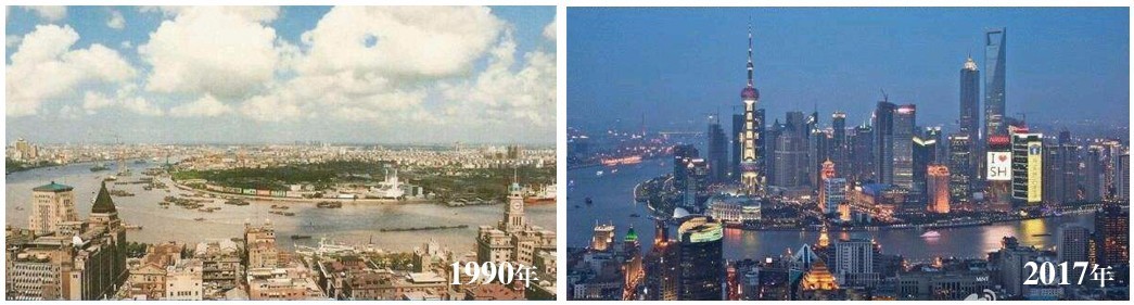 这是上海浦东陆家嘴开发前后的对比照片如果当时让你买,你会买吗?