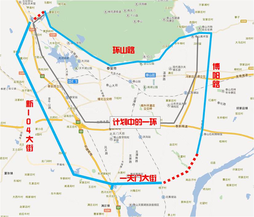 泰安市道路交通图图片