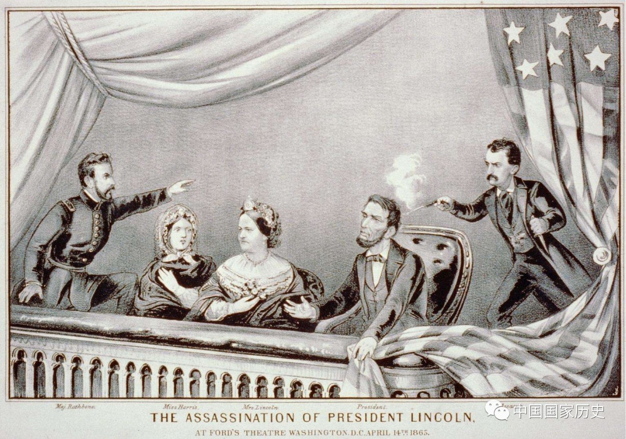 林肯总统遇刺图片