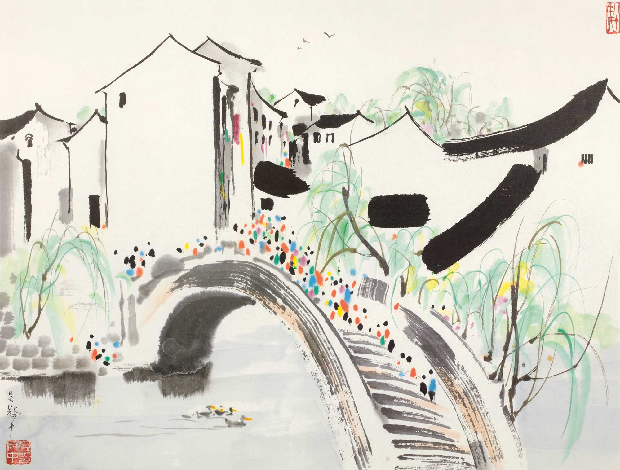 吴冠中,是20世纪现代中国绘画的代表画家,中国绘画艺术大师 