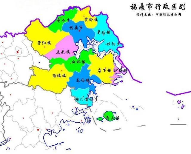 磻溪镇,白琳镇,点头镇,管阳镇,嵛山镇,硖门畲族乡,叠石乡,佳阳乡,龙安