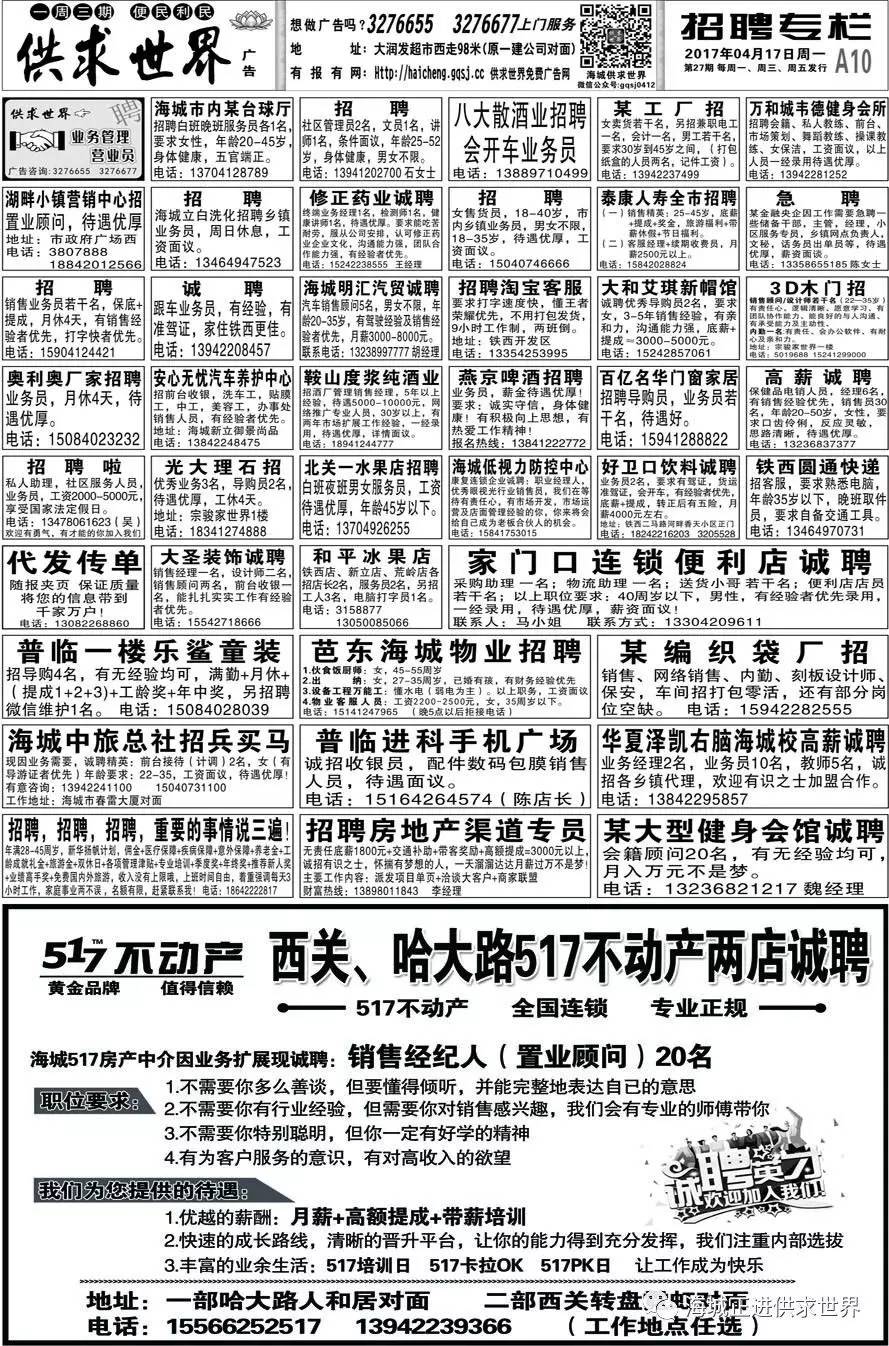 海城供求世界第27期电子报